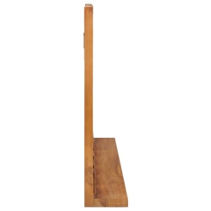 Oglindă de perete cu raft, 100x12x60 cm, lemn masiv de tec - Img 3