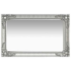 Oglindă de perete in stil baroc, argintiu, 50 x 80 cm - Img 2