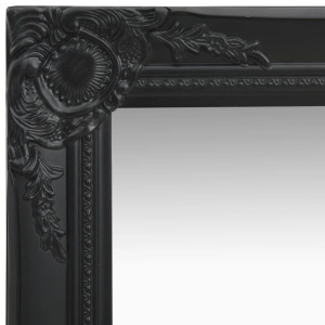 Oglindă de perete in stil baroc, negru, 60 x 60 cm - Img 3