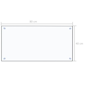 Panou antistropi bucătărie transparent 80x40 cm sticlă securiz. - Img 9