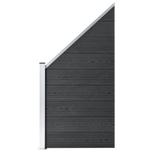 Panou de gard, gri, 90 x (100-180) cm, WPC