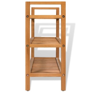 Pantofar cu 3 rafturi, 100 x 27 x 59,5 cm, lemn masiv de stejar - Img 3