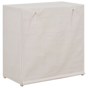 Pantofar cu husă, alb, 79 x 40 x 80 cm, material textil - Img 3