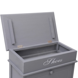 Pantofar, gri, 50x28x98 cm, lemn de paulownia - Img 7
