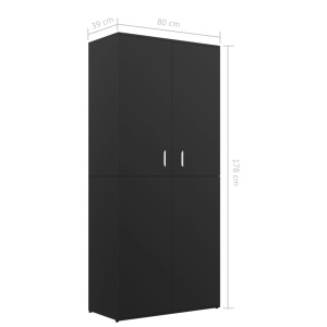 Pantofar, negru, 80 x 39 x 178 cm, PAL - Img 7
