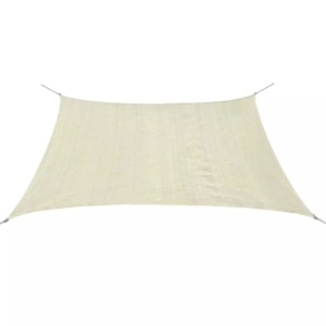 Pânză parasolar din HDPE pătrată, 2 x 2 m, crem
