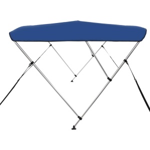 Parasolar barcă Bimini cu 3 arcuri albastru 183 x 160 x 140 cm - Img 5