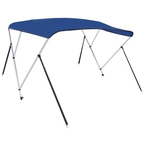 Parasolar barcă Bimini cu 3 arcuri, albastru, 183x140x140 cm - Img 4