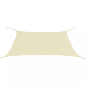 Parasolar din țesătură oxford, dreptunghiular, 2 x 4 m, crem