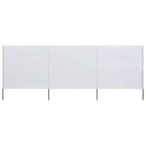 Paravan anti-vânt cu 3 panouri, alb, 400 x 120 cm, textil - Img 3