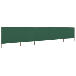 Paravan anti-vânt cu 5 panouri, verde, 600 x 120 cm, textil - Img 2