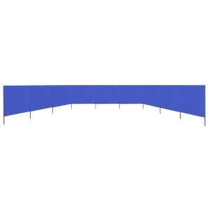 Paravan anti-vânt cu 9 panouri, azur, 1200 x 120 cm, textil - Img 3