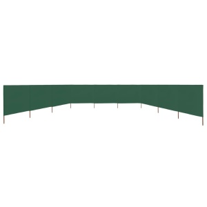 Paravan anti-vânt cu 9 panouri, verde, 1200x120 cm, textil - Img 3