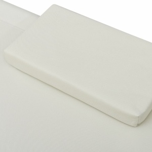 Pat șezlong de exterior, crem, material textil - Img 7