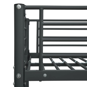 Pat supraetajat, negru, 90 x 200 cm, metal - Img 4