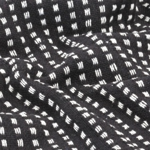 Pătură decorativă cu pătrățele, bumbac, 220 x 250 cm, negru - Img 2