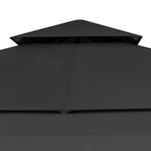 Pavilion cu acoperiș dublu extins 3x3x2,75 m antracit 180 g/m² - Img 6