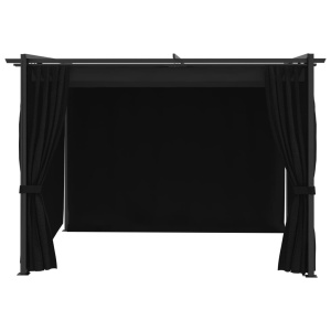 Pavilion cu draperii, antracit, 3 x 3 m, oțel - Img 4