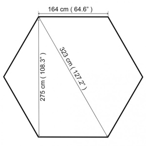 Pavilion de grădină, alb, 323 x 275 x 265 cm, 180 g/m² - Img 6