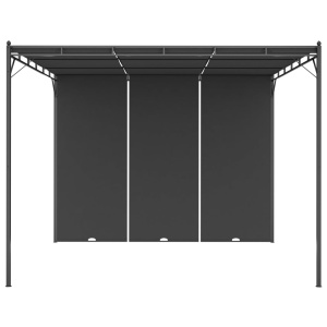 Pavilion de grădină cu perdea laterală, antracit, 3x3x2,25 m - Img 2