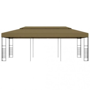 Pavilion de grădină, gri taupe, 6 x 3 x 2,7 m, 180 g/m² - Img 2