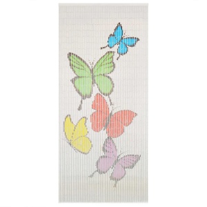 Perdea de ușă pentru insecte, 90 x 200 cm, bambus