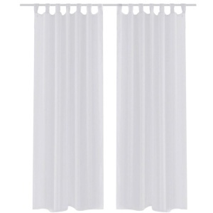 Perdea transparentă Alb 140 x 175 cm 2 buc