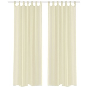 Perdea transparentă Crem 140 x 175 cm 2 buc