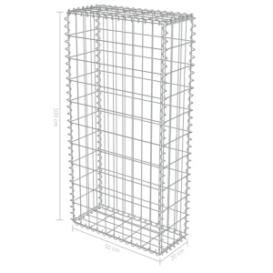 Perete gabion cu capace, 50 x 20 x 100 cm, oțel galvanizat - Img 5