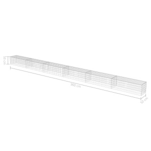 Perete gabion cu capace, 900 x 50 x 50 cm, oțel galvanizat - Img 5