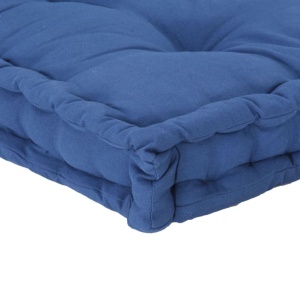 Pernă podea canapea din paleți, bleu, 120 x 40 x 7 cm, bumbac - Img 5
