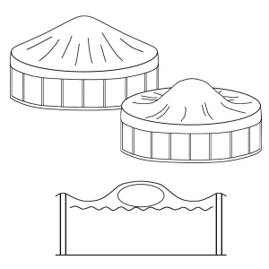 Perne gonflabile de iarnă pentru piscine supraterane 10 buc PVC - Img 6