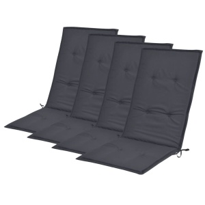 Perne pentru scaun de grădină, 4 buc, antracit, 120x50x3 cm - Img 2