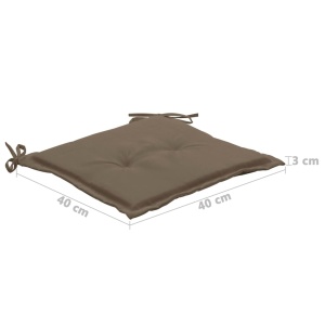 Perne scaun de grădină, 2 buc., gri taupe, 50 x 50 x 3 cm - Img 6