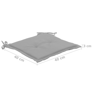 Perne scaun de grădină, 4 buc., gri, 40 x 40 x 3 cm - Img 6