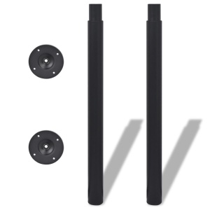 Picioare de masă telescopice, 2 buc, 710 mm - 1100 mm, negru - Img 2
