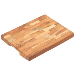 Placă de tocat, 40x30x4 cm, lemn masiv de acacia - Img 12