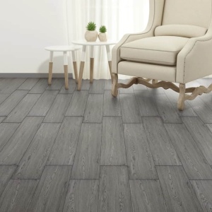 Plăci de pardoseală autoadezive, gri inchis, 5,02 m², 2 mm, PVC - Img 3