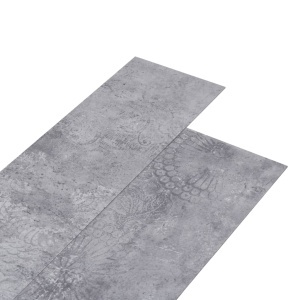 Plăci de pardoseală, gri ciment, 5,26 m², PVC, 2 mm - Img 2