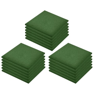 Plăci de protecție la cădere 18 buc, verde, 50x50x3 cm, cauciuc - Img 2