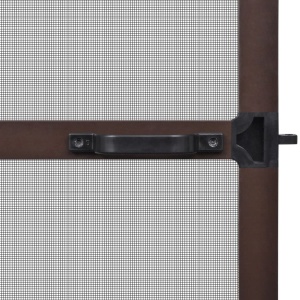 Plasă maro cu balamale pentru uși impotriva insectelor 100 x 215 cm - Img 4