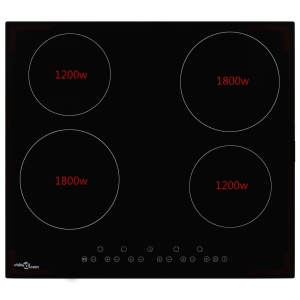 Plită ceramică cu 4 arzătoare, control tactil, 6000 W - Img 2