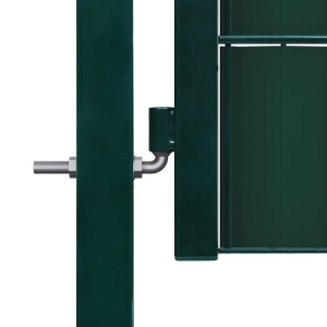 Poartă de gard, verde, 100 x 204 cm, oțel - Img 3