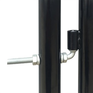Poartă dublă neagră pentru gard 300 x 175 cm - Img 3