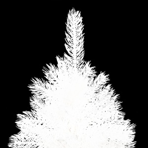 Pom de Crăciun artificial, ace cu aspect natural, alb, 150 cm - Img 3