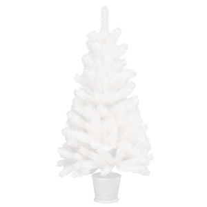 Pom de Crăciun artificial, ace cu aspect natural, alb, 65 cm - Img 2