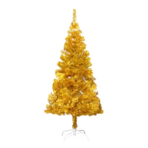 Pom de Crăciun artificial cu suport, auriu, 150 cm, PET