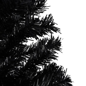 Pom de Crăciun artificial cu suport, negru, 210 cm, PVC - Img 3