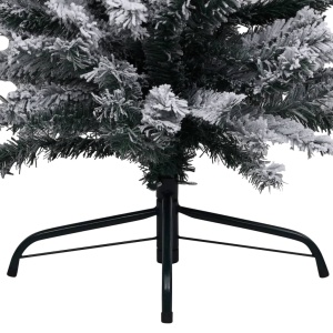 Pom de Crăciun artificial subțire cu zăpadă, verde 150 cm, PVC - Img 6