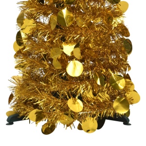Pom de Crăciun artificial tip pop-up, auriu, 120 cm, PET - Img 3